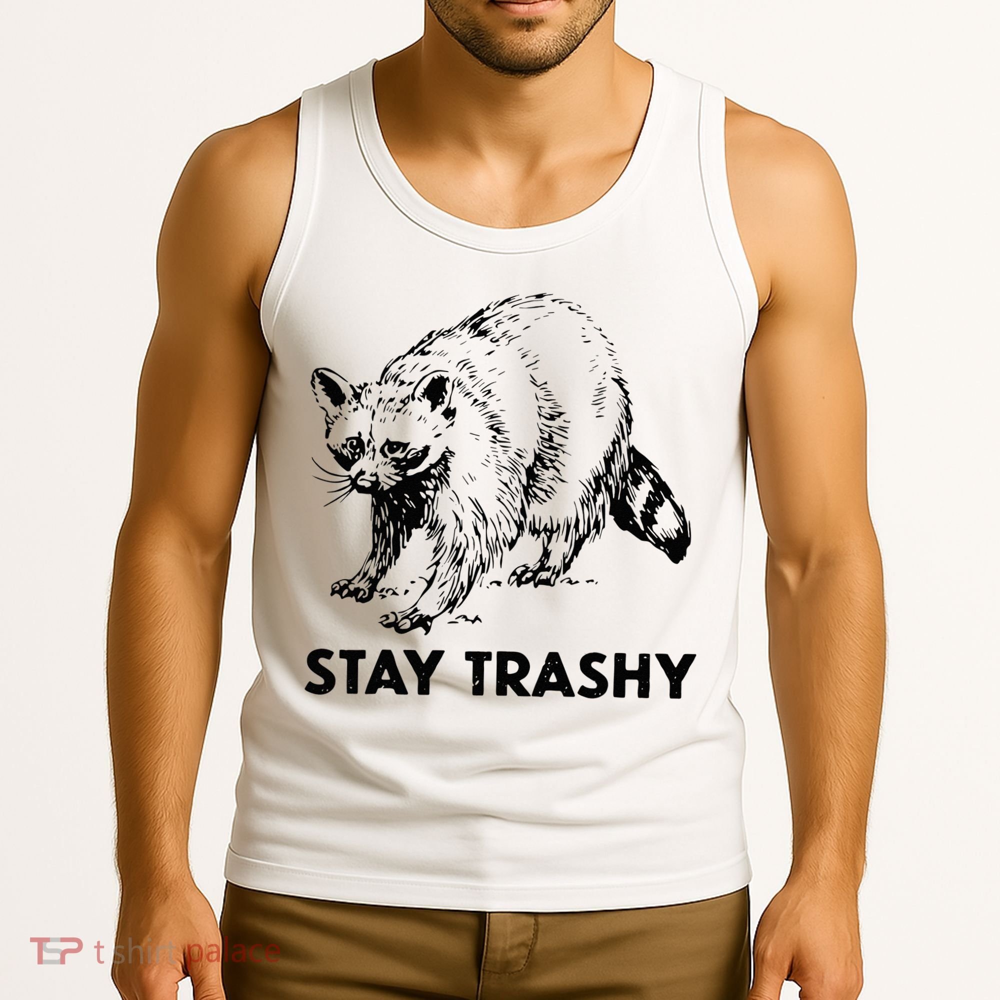 Stay Trashy Raccoon Tank Top