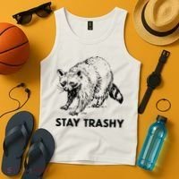 Stay Trashy Raccoon Tank Top thumb 4