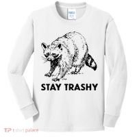 Stay Trashy Raccoon Kids Long Sleeve Shirt thumb 0