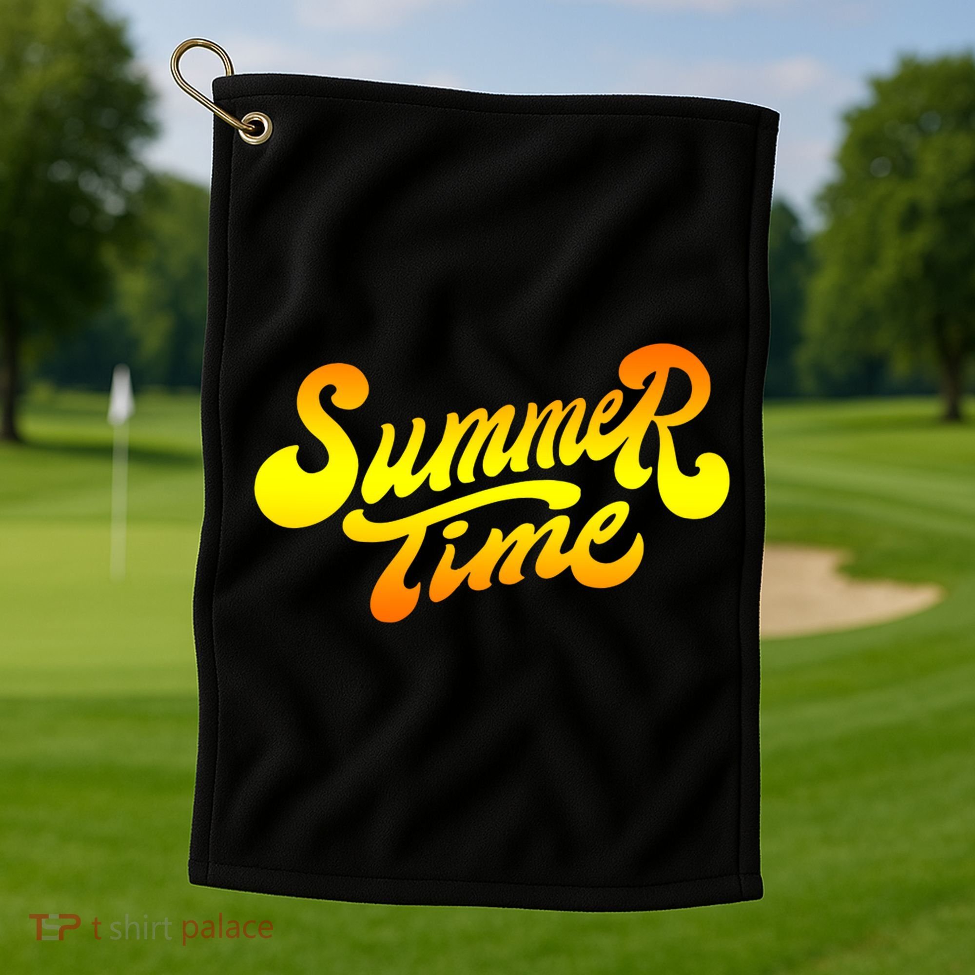 Summer Time Retro Golf Towel