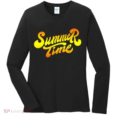 Summer Time Retro Women's Long Sleeve Shirt