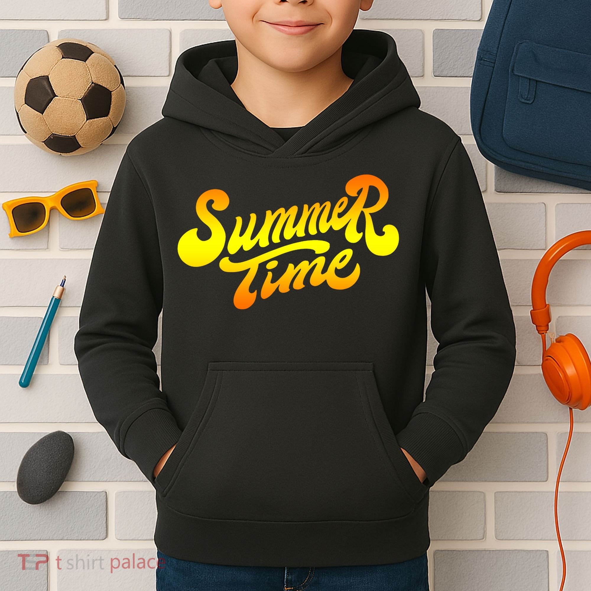 Summer Time Retro Kids Hoodie