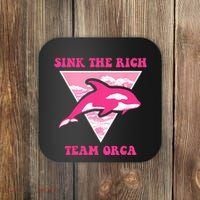 Sink The Rich Tea Orca Whale Apparel Coaster thumb 0
