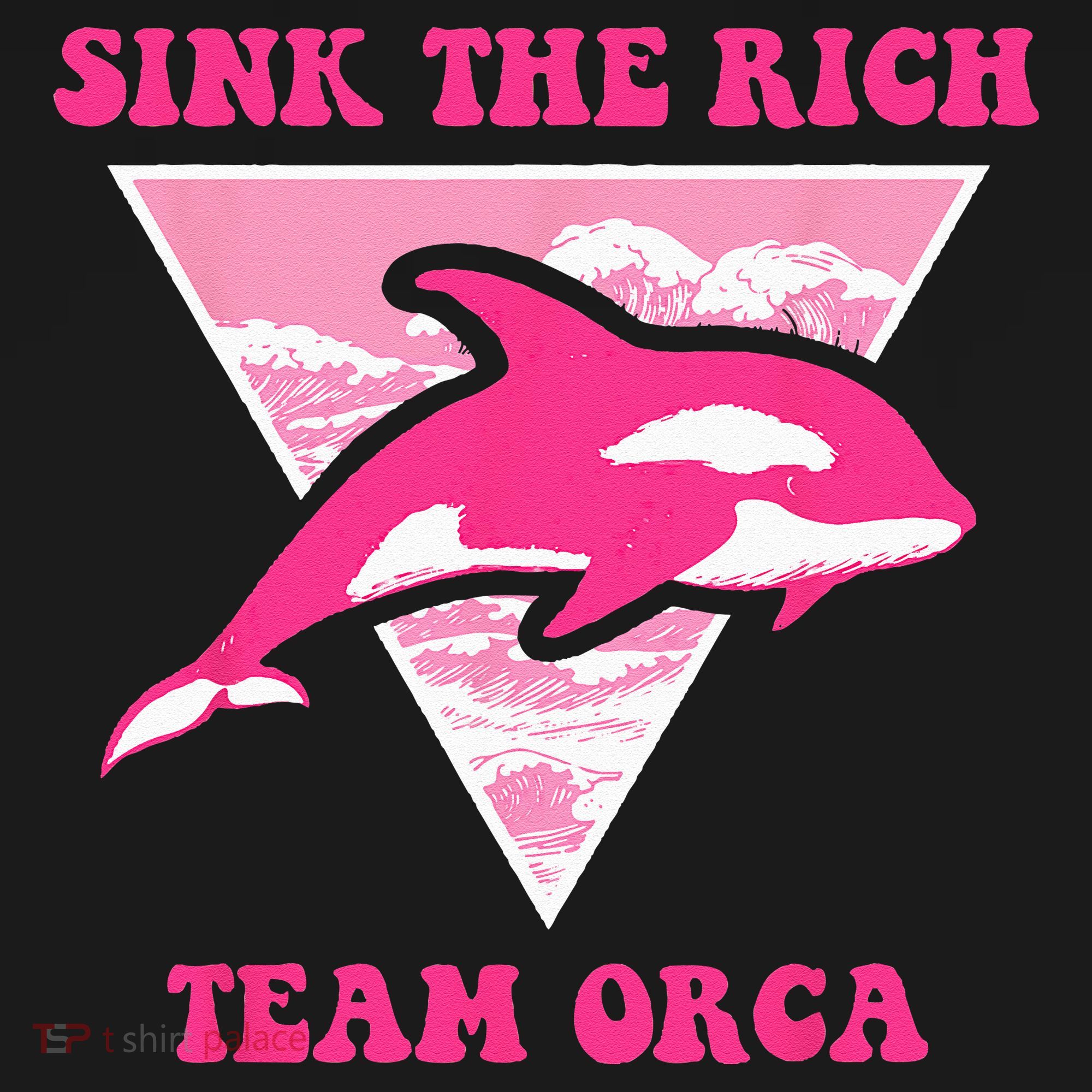 Sink The Rich Tea Orca Whale Apparel Polo