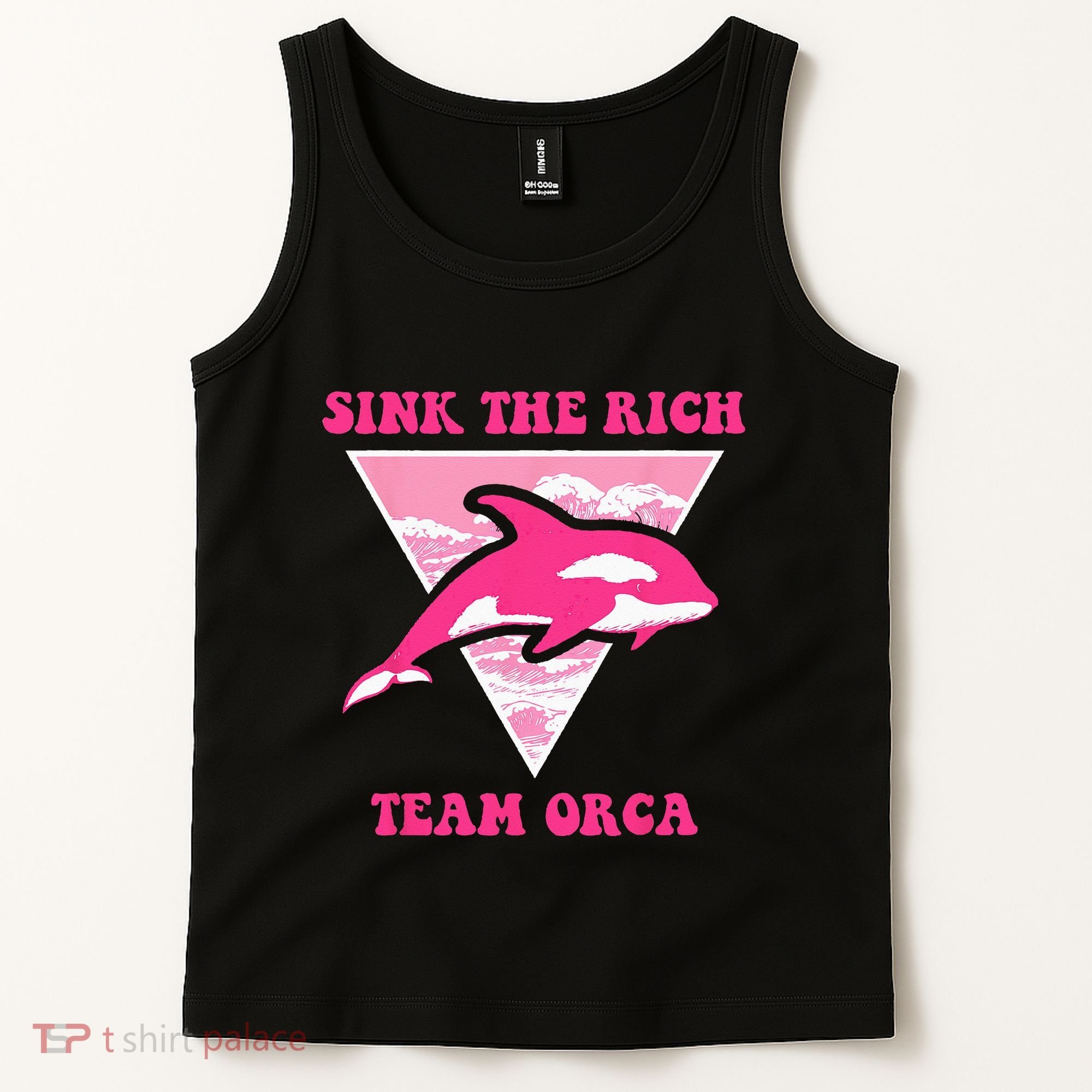 Sink The Rich Tea Orca Whale Apparel Tank Top