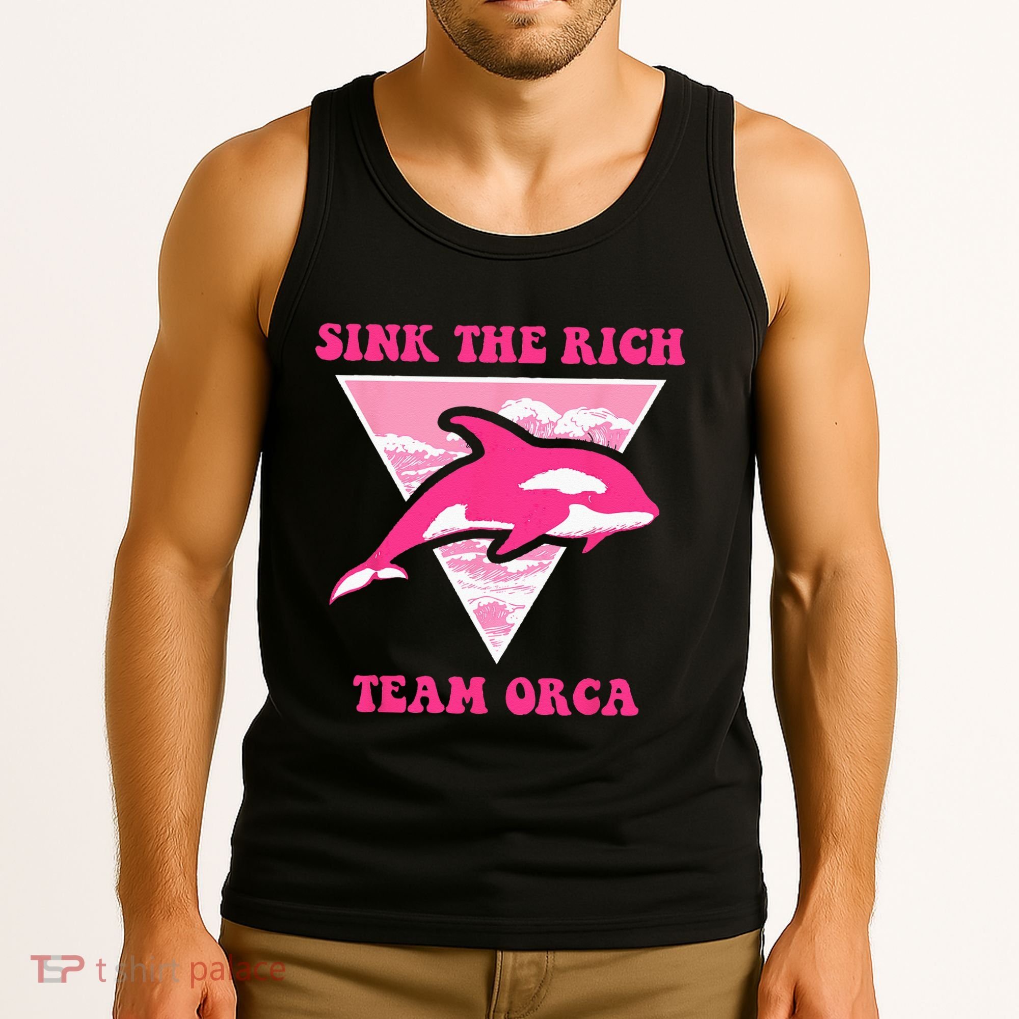 Sink The Rich Tea Orca Whale Apparel Tank Top