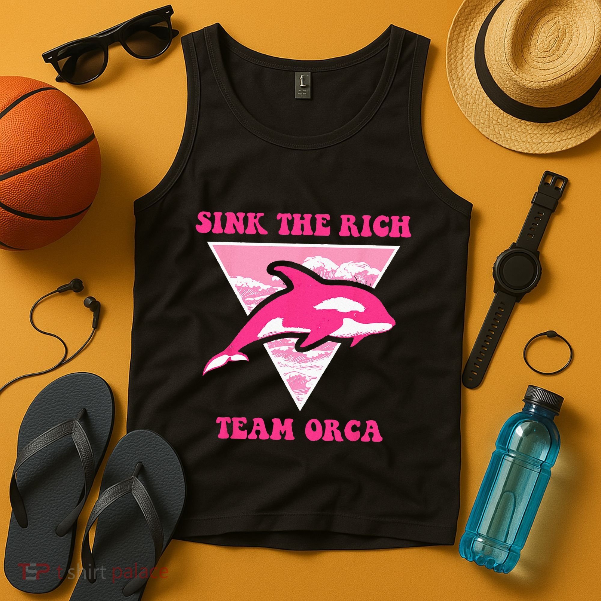 Sink The Rich Tea Orca Whale Apparel Tank Top