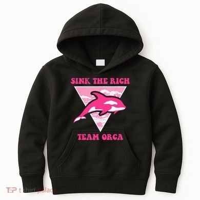 Sink The Rich Tea Orca Whale Apparel Kids Hoodie
