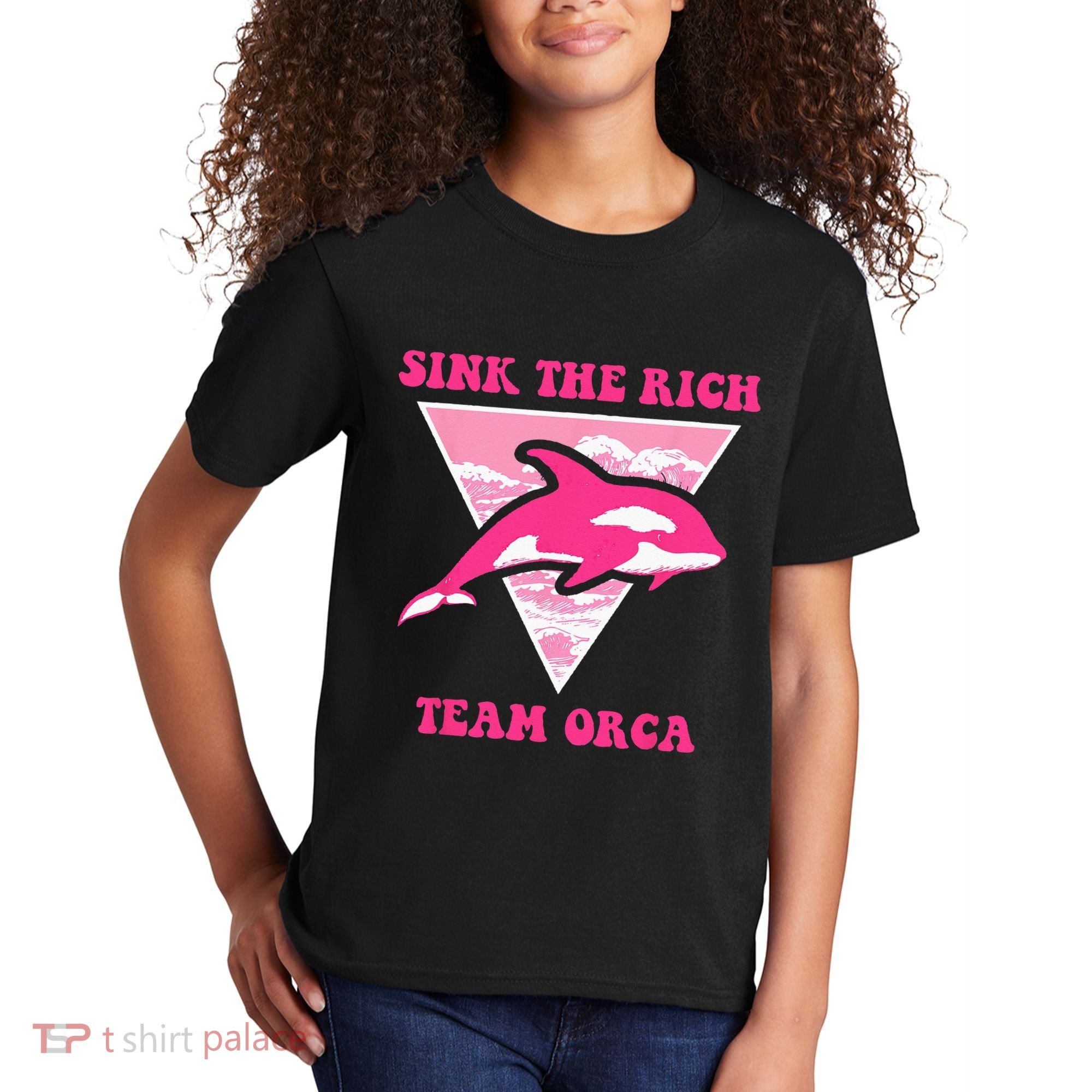 Sink The Rich Tea Orca Whale Apparel Kids T-Shirt