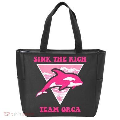 Sink The Rich Tea Orca Whale Apparel Tote Bag