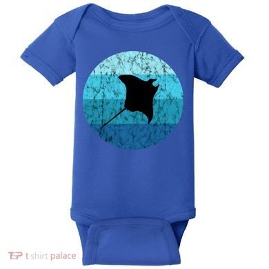 Stingray Ta Ray Retro Vintage Ocean Water Animal Gift Baby Bodysuit