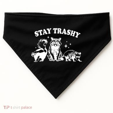 Stay Trashy Raccoon Opossum Skunk USA-Made Doggie Bandana