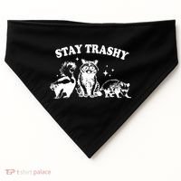 Stay Trashy Raccoon Opossum Skunk USA-Made Doggie Bandana thumb 0