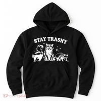 Stay Trashy Raccoon Opossum Skunk Hoodie thumb 0