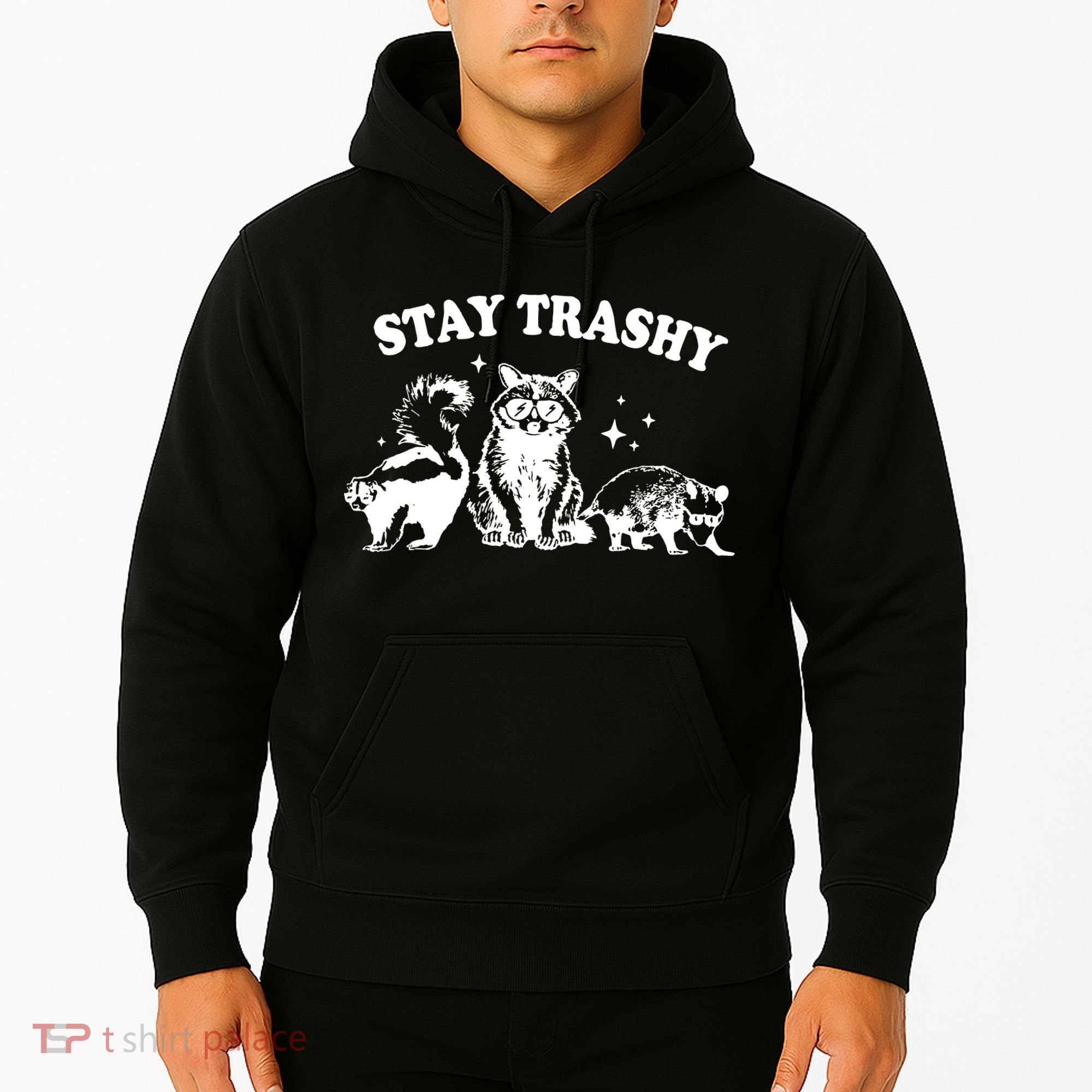 Stay Trashy Raccoon Opossum Skunk Hoodie