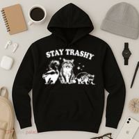 Stay Trashy Raccoon Opossum Skunk Hoodie thumb 3