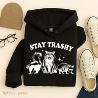 Stay Trashy Raccoon Opossum Skunk Hoodie thumb 4