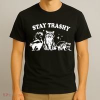 Stay Trashy Raccoon Opossum Skunk T-Shirt thumb 3