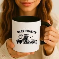 Stay Trashy Raccoon Opossum Skunk Coffee Mug thumb 3