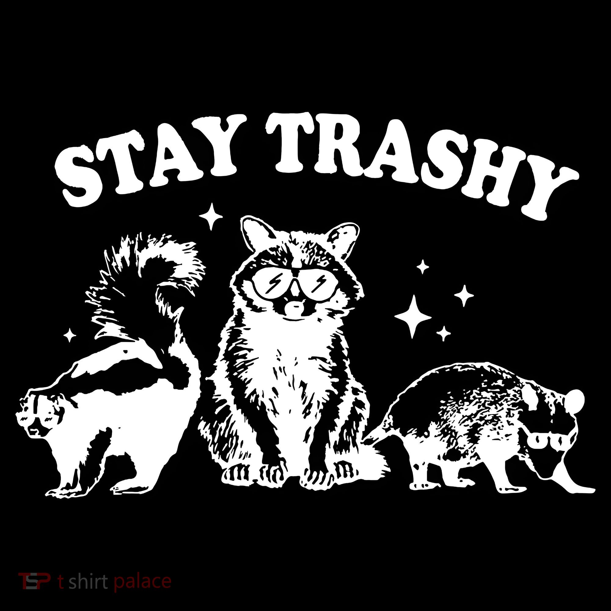 Stay Trashy Raccoon Opossum Skunk Ornament