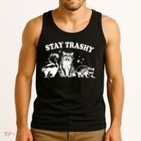 Stay Trashy Raccoon Opossum Skunk Tank Top thumb 3
