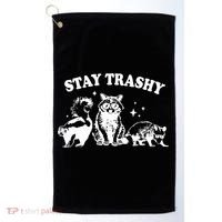 Stay Trashy Raccoon Opossum Skunk Golf Towel thumb 0