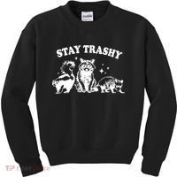Stay Trashy Raccoon Opossum Skunk Kids Sweatshirt thumb 0