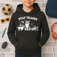 Stay Trashy Raccoon Opossum Skunk Kids Hoodie thumb 2