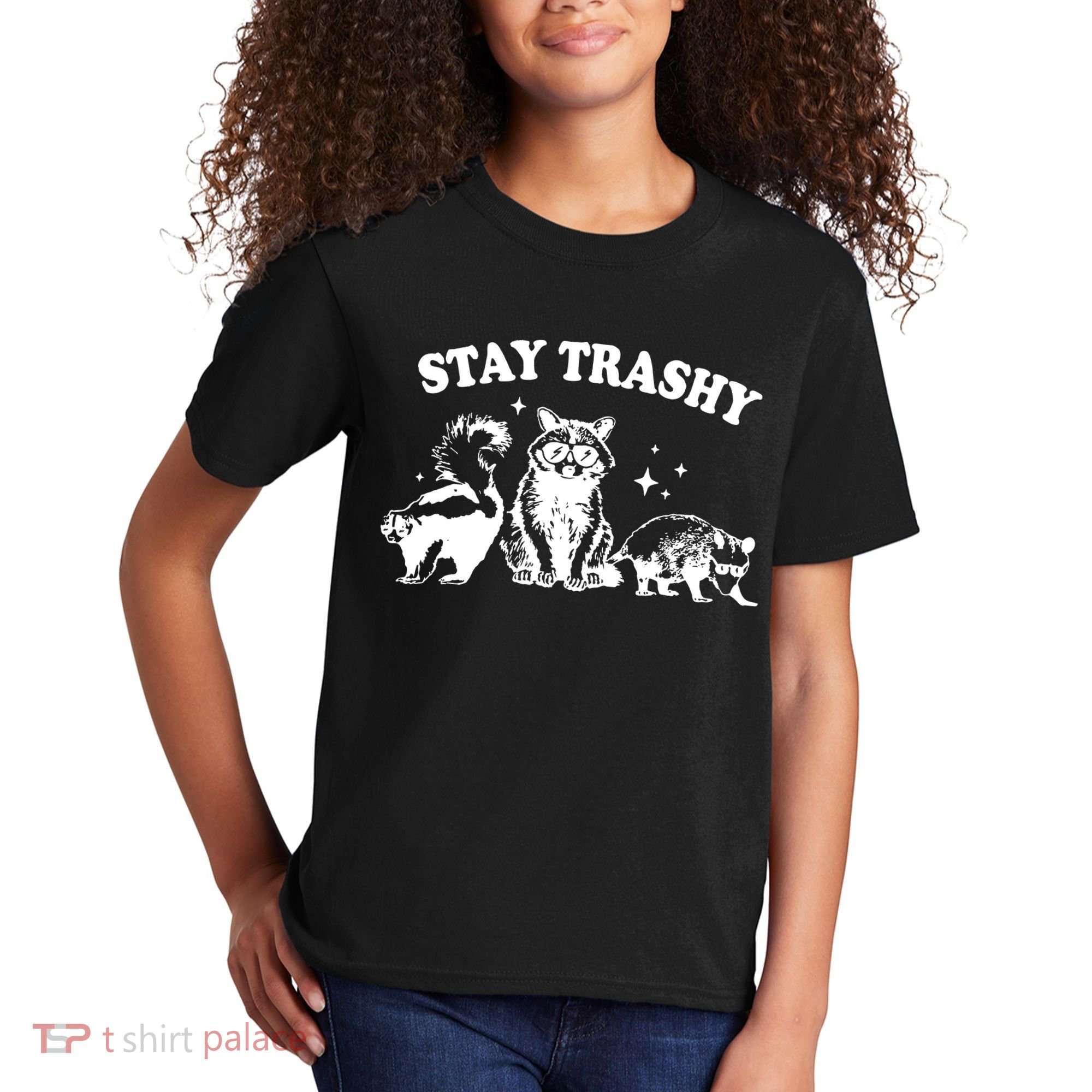 Stay Trashy Raccoon Opossum Skunk Kids T-Shirt