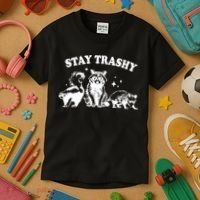 Stay Trashy Raccoon Opossum Skunk Kids T-Shirt thumb 3