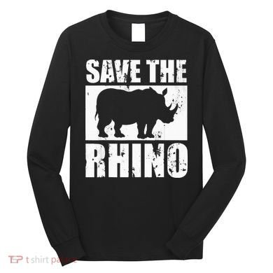 Save The Rhino Long Sleeve Shirt