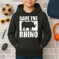 Save The Rhino Kids Hoodie thumb 2