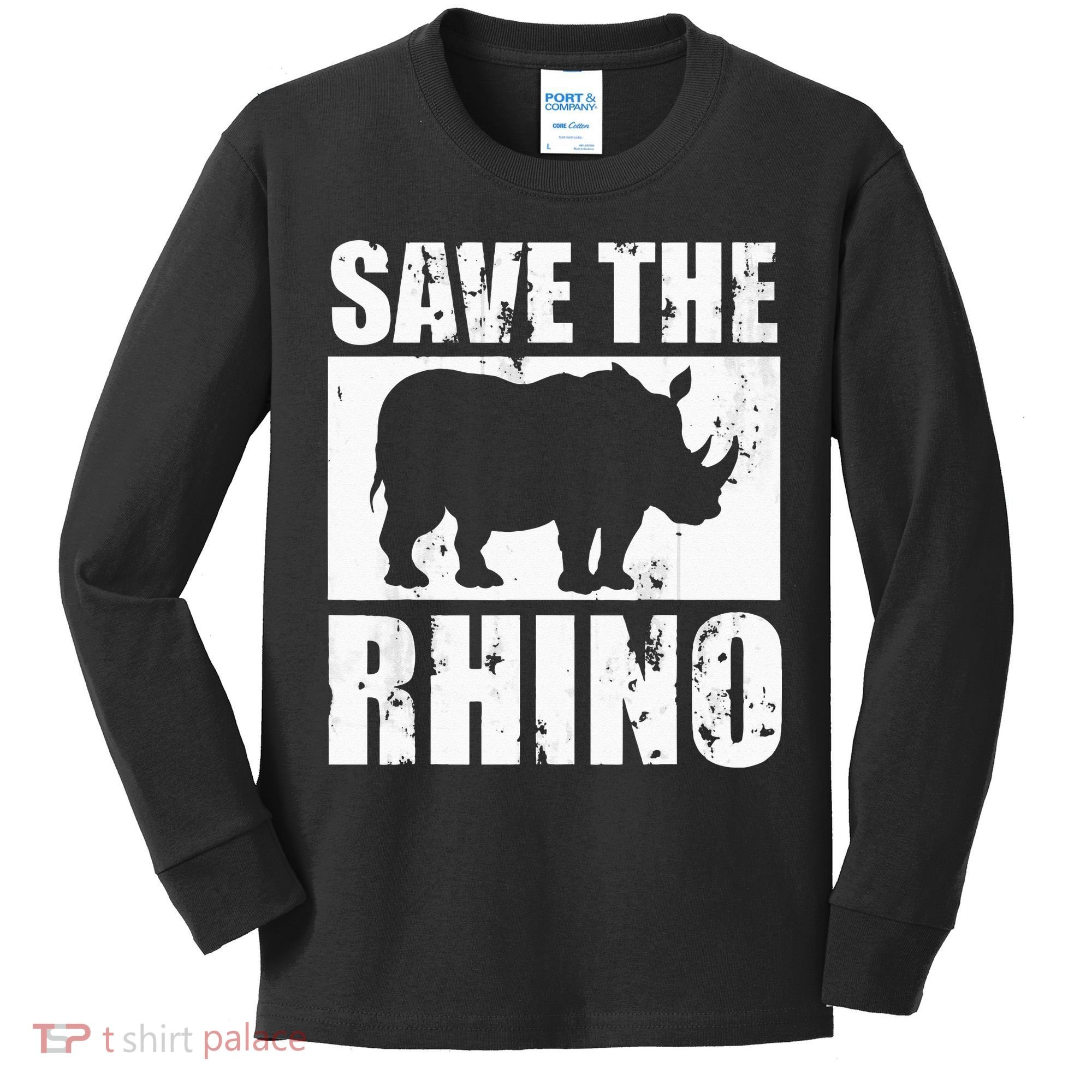 Save The Rhino Kids Long Sleeve Shirt