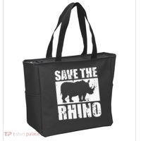 Save The Rhino Tote Bag thumb 2
