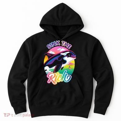Sink The Rich Gladys Killer Whale The Yacht Sinking Orca Rainbow Hoodie