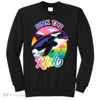 Sink The Rich Gladys Killer Whale The Yacht Sinking Orca Rainbow Sweatshirt thumb 0