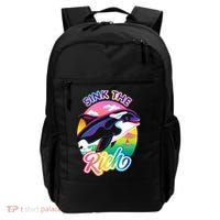 Sink The Rich Gladys Killer Whale The Yacht Sinking Orca Rainbow Backpack thumb 0