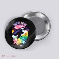 Sink The Rich Gladys Killer Whale The Yacht Sinking Orca Rainbow Button thumb 0