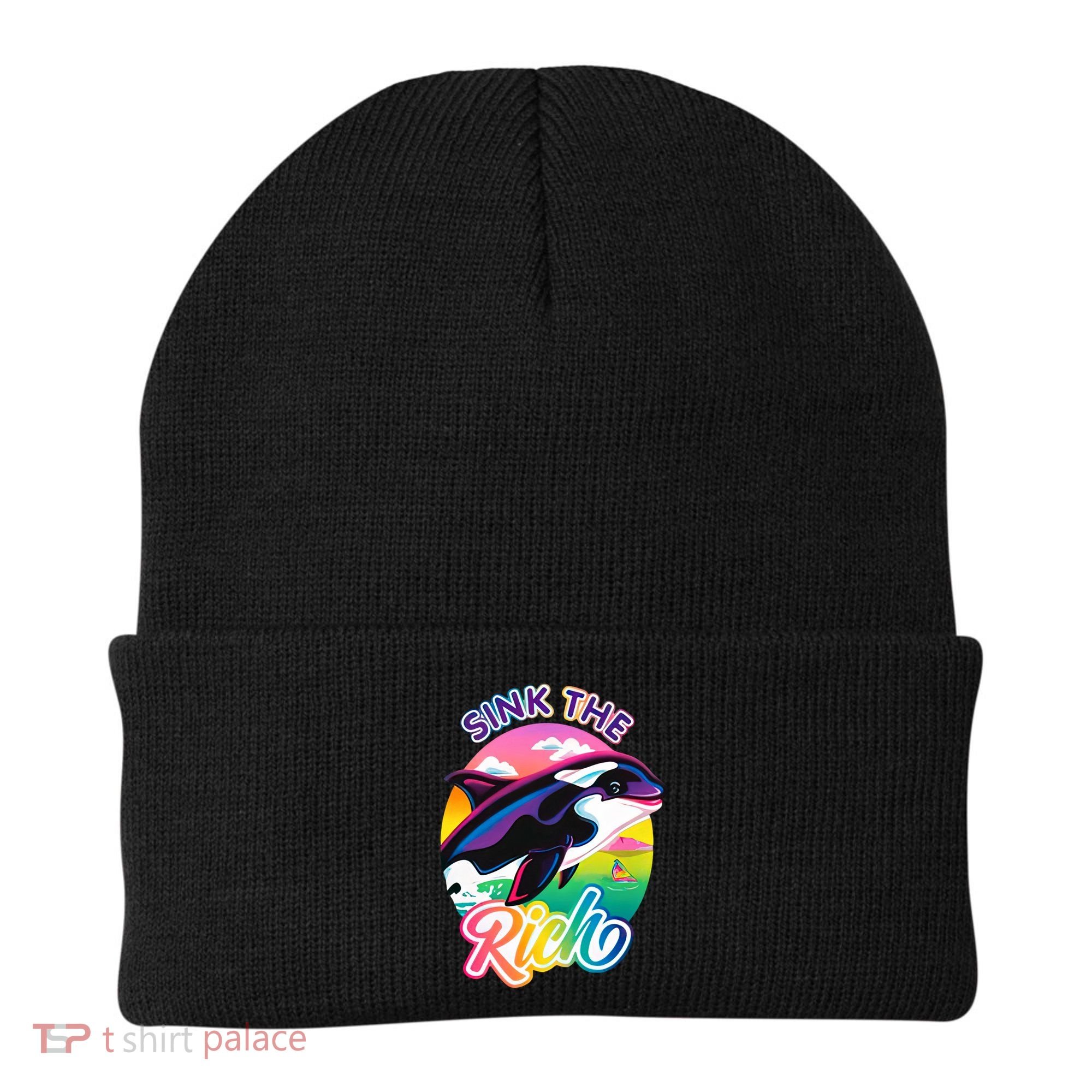 Sink The Rich Gladys Killer Whale The Yacht Sinking Orca Rainbow Beanie