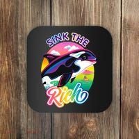 Sink The Rich Gladys Killer Whale The Yacht Sinking Orca Rainbow Coaster thumb 0