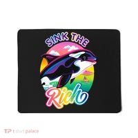 Sink The Rich Gladys Killer Whale The Yacht Sinking Orca Rainbow Mousepad thumb 0