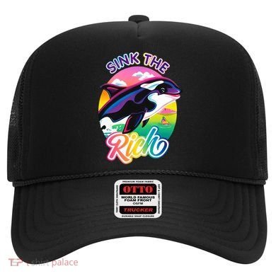 Sink The Rich Gladys Killer Whale The Yacht Sinking Orca Rainbow Hat