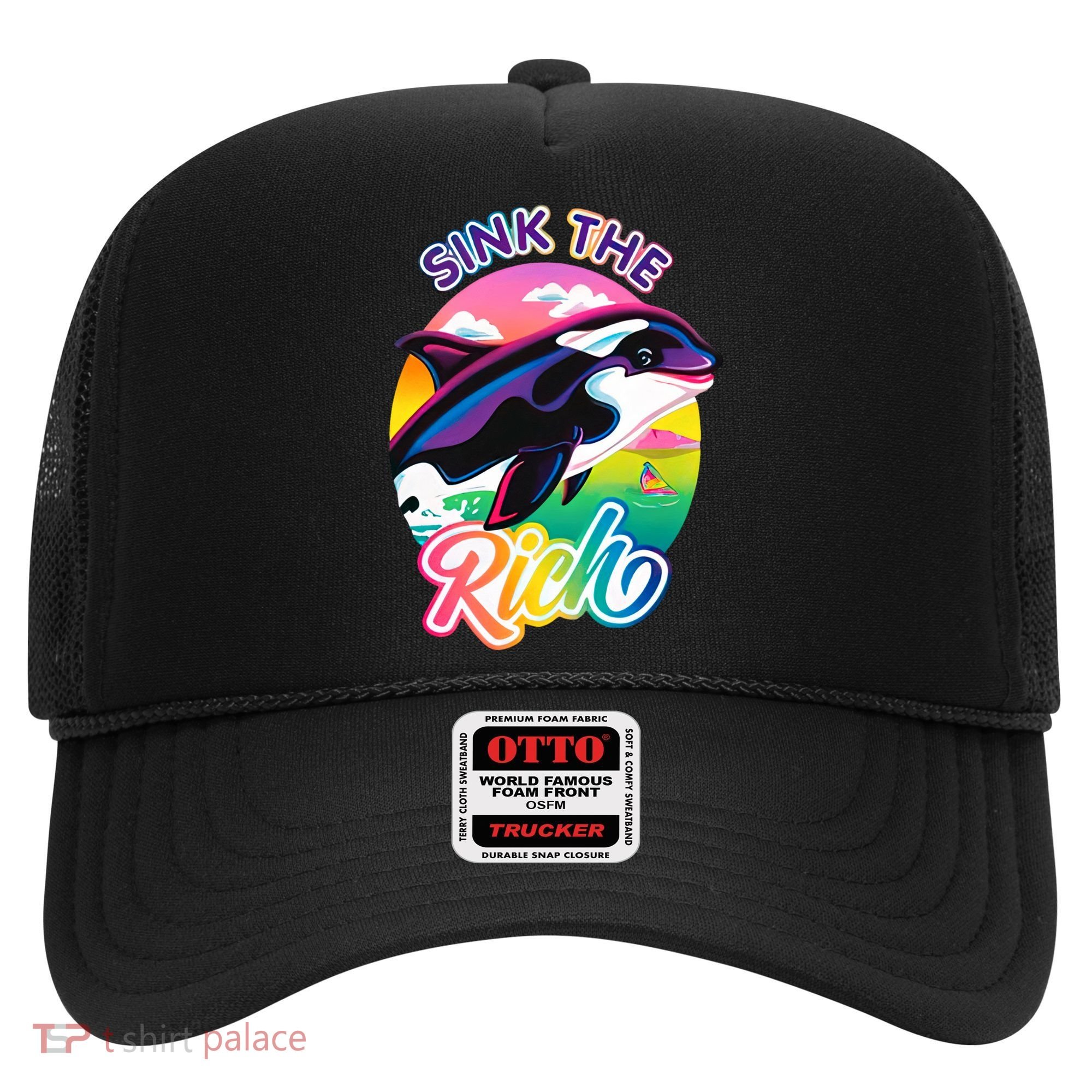 Sink The Rich Gladys Killer Whale The Yacht Sinking Orca Rainbow Hat