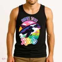 Sink The Rich Gladys Killer Whale The Yacht Sinking Orca Rainbow Tank Top thumb 3