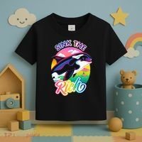 Sink The Rich Gladys Killer Whale The Yacht Sinking Orca Rainbow Toddler T-Shirt thumb 3