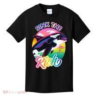 Sink The Rich Gladys Killer Whale The Yacht Sinking Orca Rainbow Kids T-Shirt thumb 0