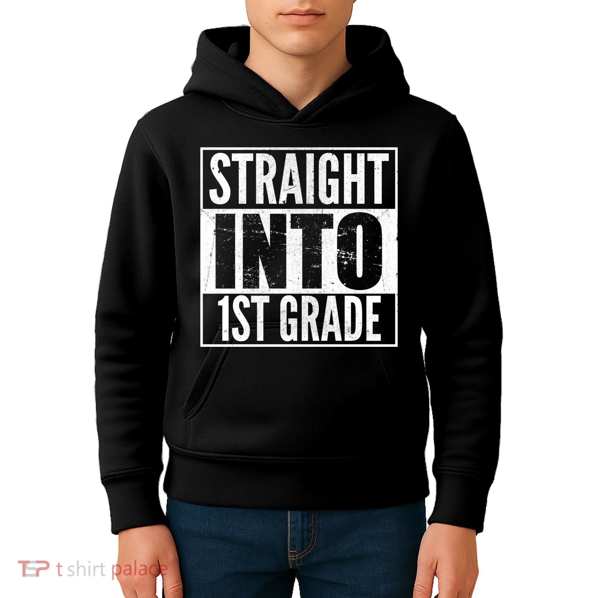 Straight Into 1st Grade Kids Hoodie