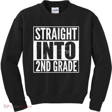 Straight Into 2nd Grade Kids Sweatshirt