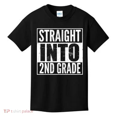 Straight Into 2nd Grade Kids T-Shirt