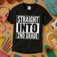 Straight Into 2nd Grade Kids T-Shirt thumb 3